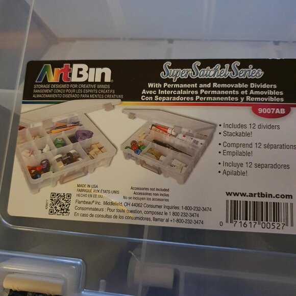 Artbin 9007AB Super Satchel with Removable Dividers, Portable Art & Craft Organi - Picture 2 of 5